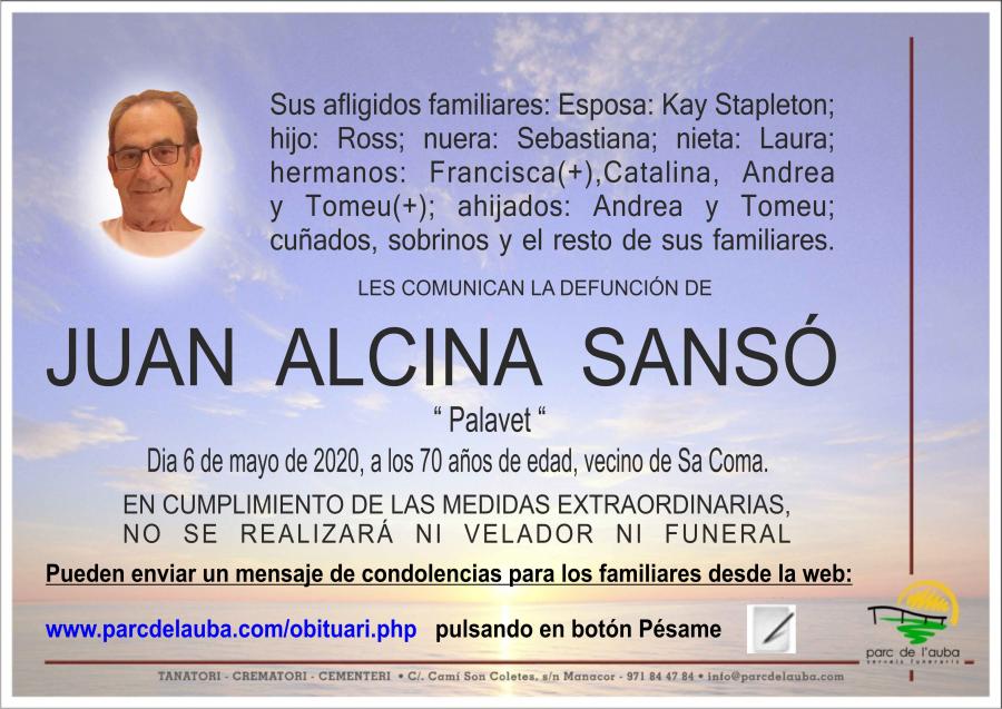 JUAN ALCINA SANSÓ