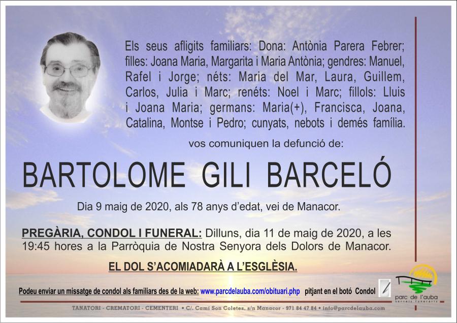 BARTOLOME GILI BARCELÓ