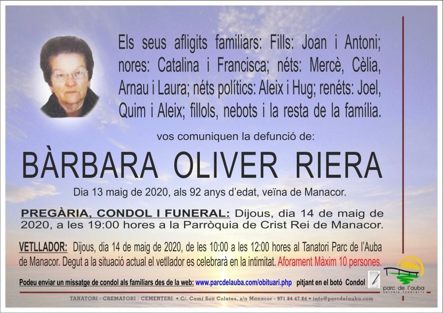 BÀRBARA OLIVER RIERA