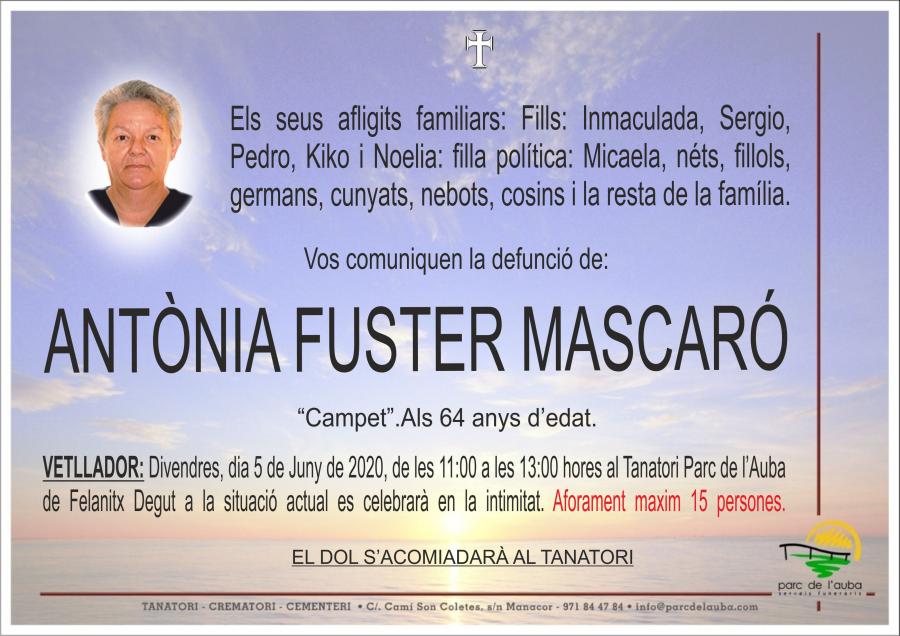 ANTÃ'NIA FUSTER MASCARÓ