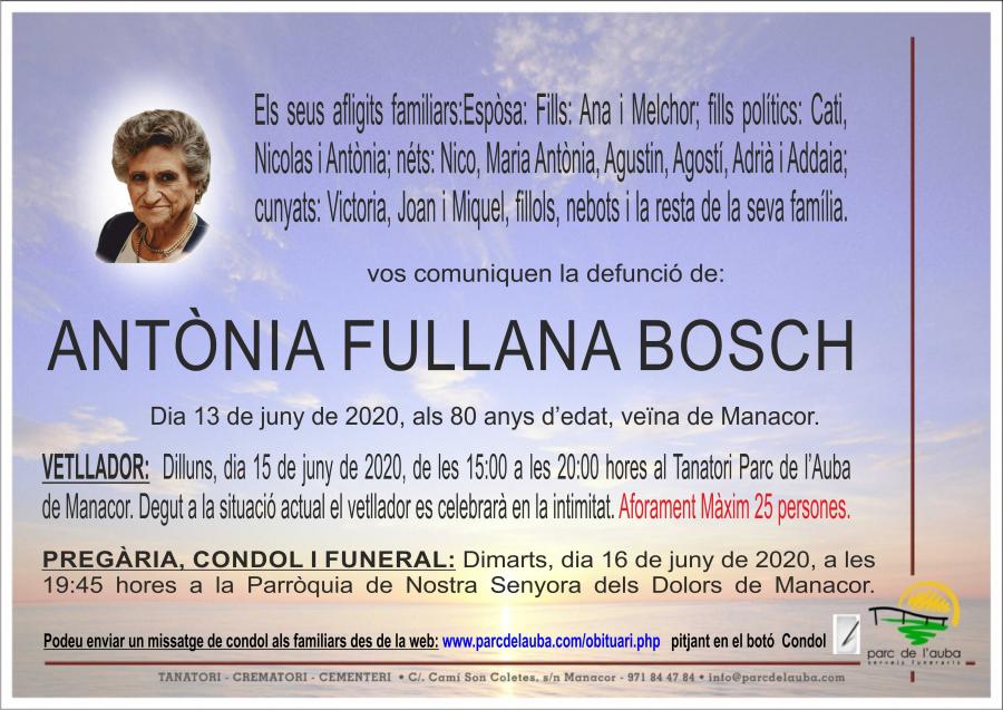 ANTÃ'NIA FULLANA BOSH