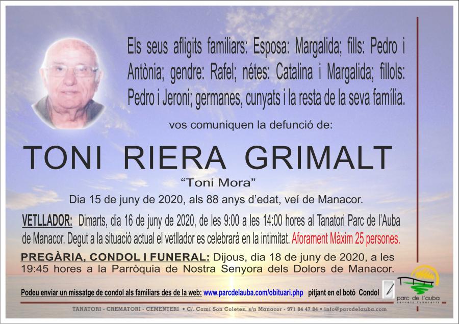 TONI RIERA GRIMALT