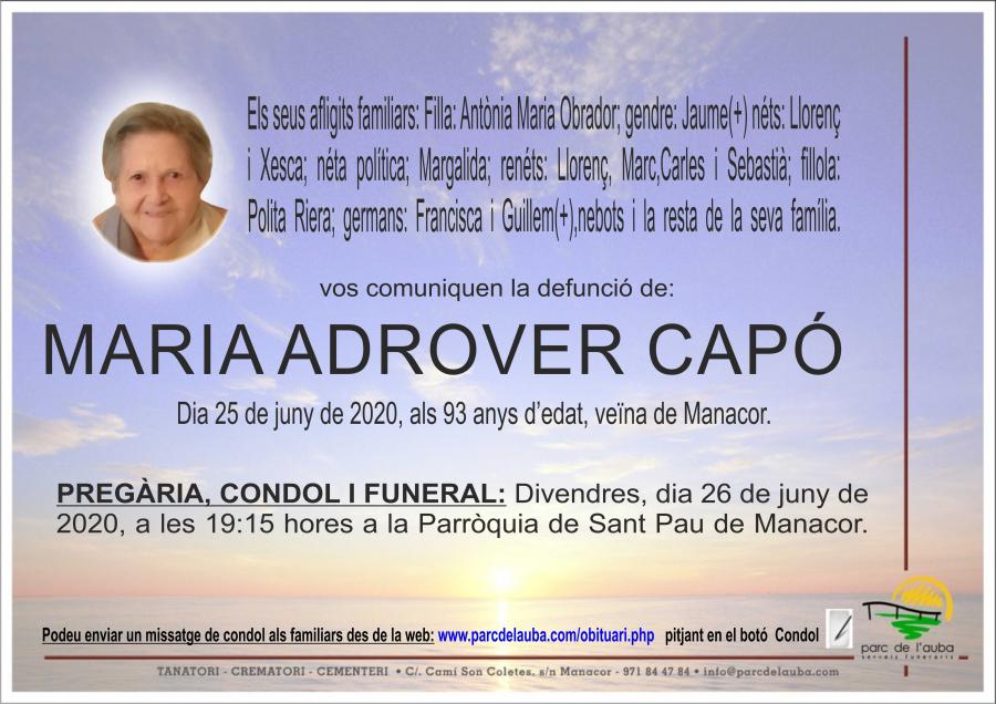 MARIA ADROVER CAPÃ'