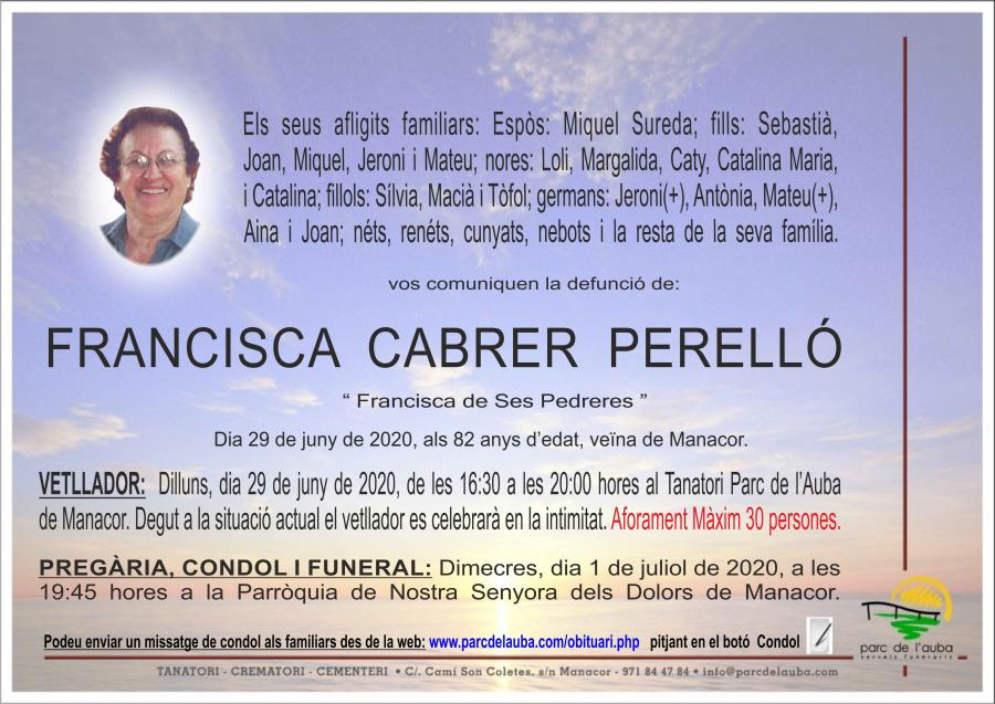 FRANCISCA CABRER PERELLÓ