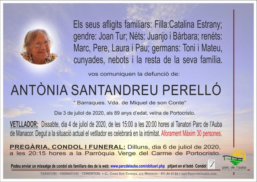 ANTÃ'NIA SANTANDREU PERELLÓ