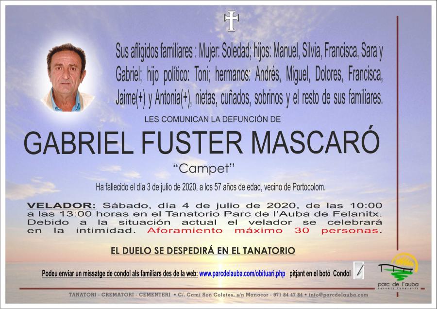GABRIEL FUSTER MASCARÓ