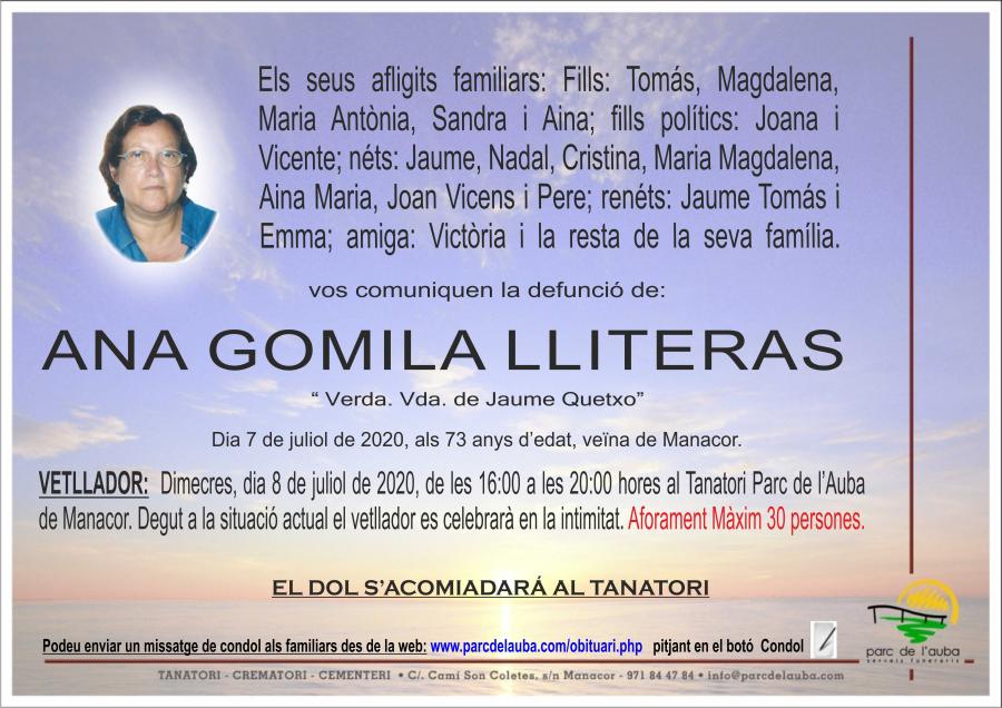 ANA GOMILA LLITERAS