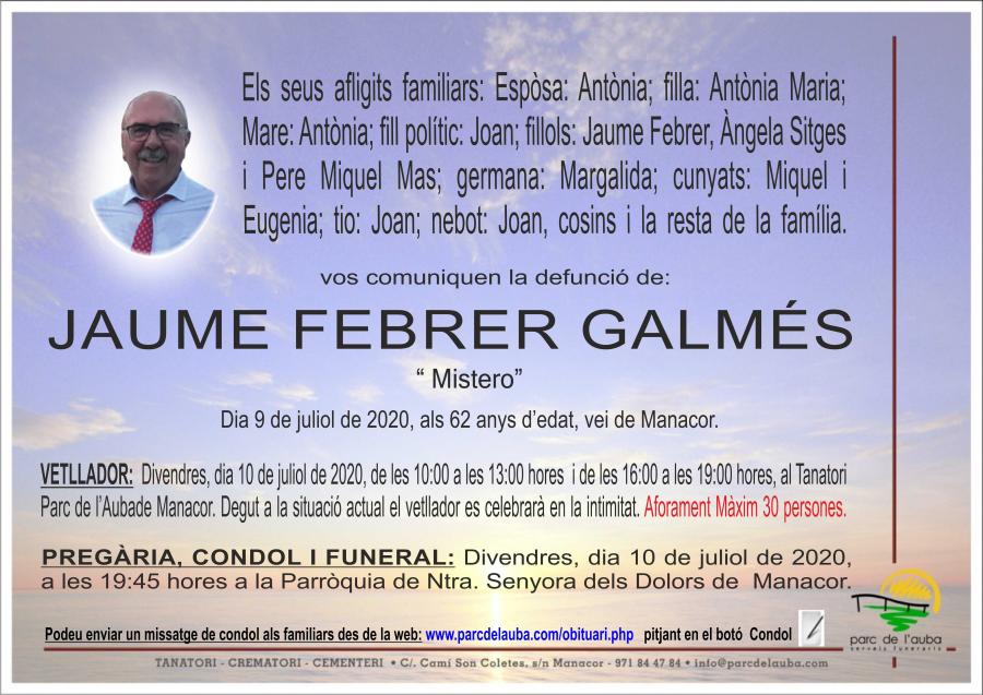 JAUME FEBRER GALMÉS