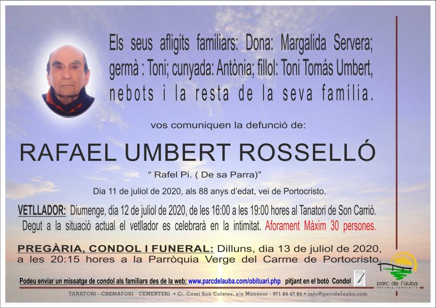 RAFAEL UMBERT ROSSELLÓ