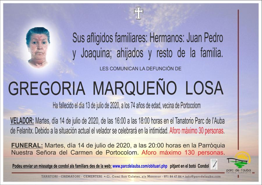 GREGORIA MARQUEÑO LOSA