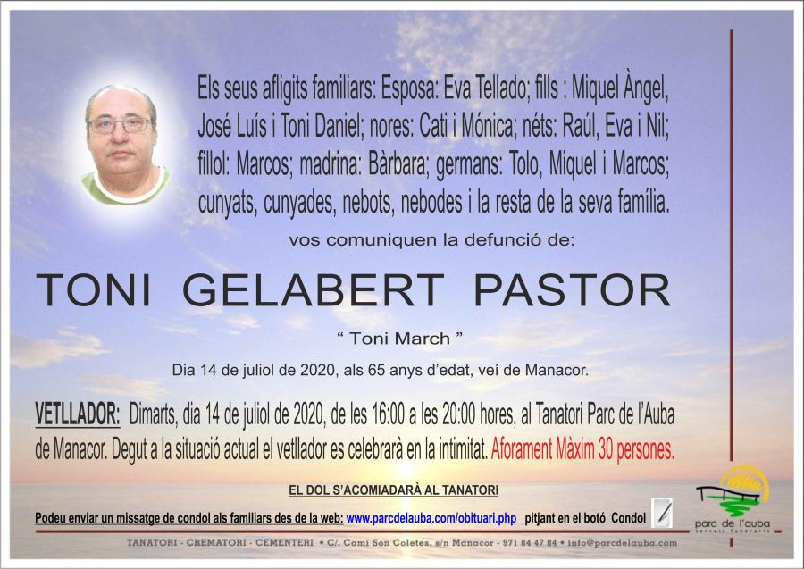 TONI GELABERT PASTOR