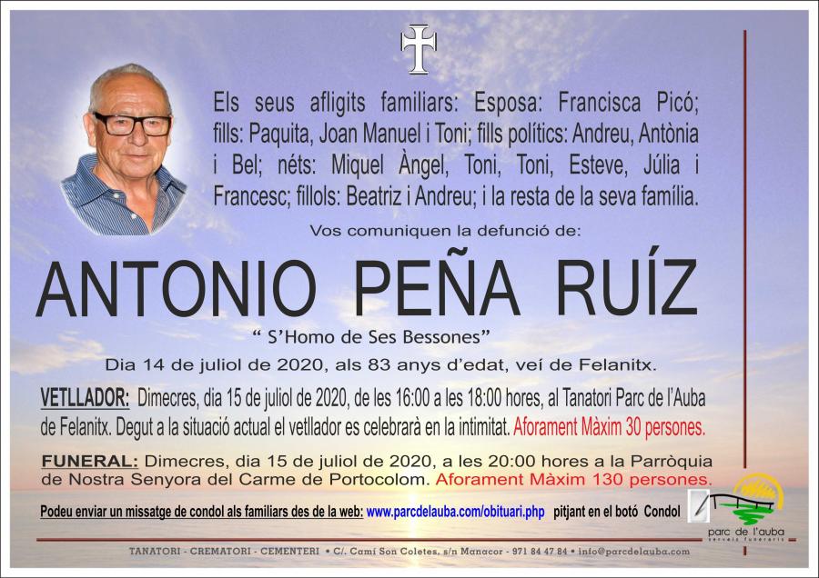 ANTONIO PEÑA RUÍZ