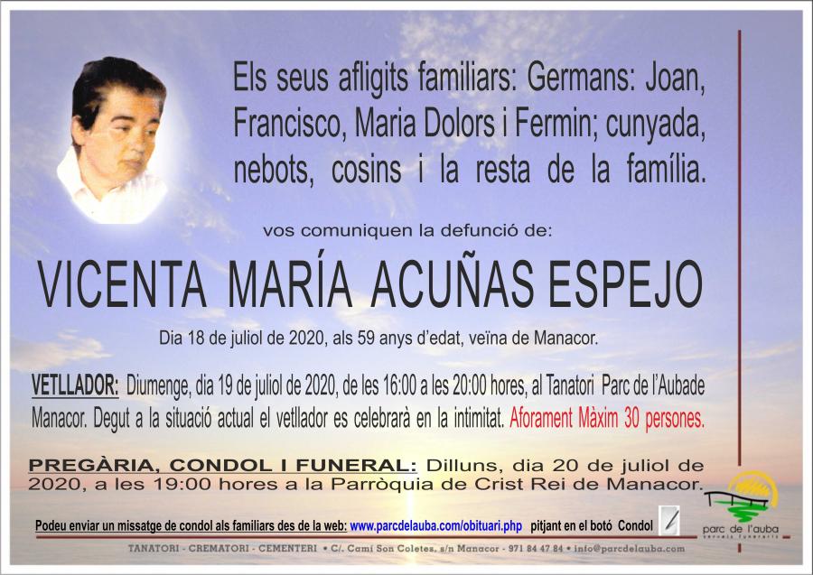 VICENTA MARÍA ACUÑAS ESPEJO