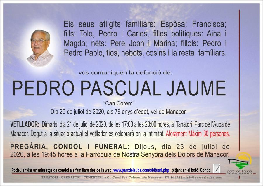 PEDRO PASCUAL JAUME