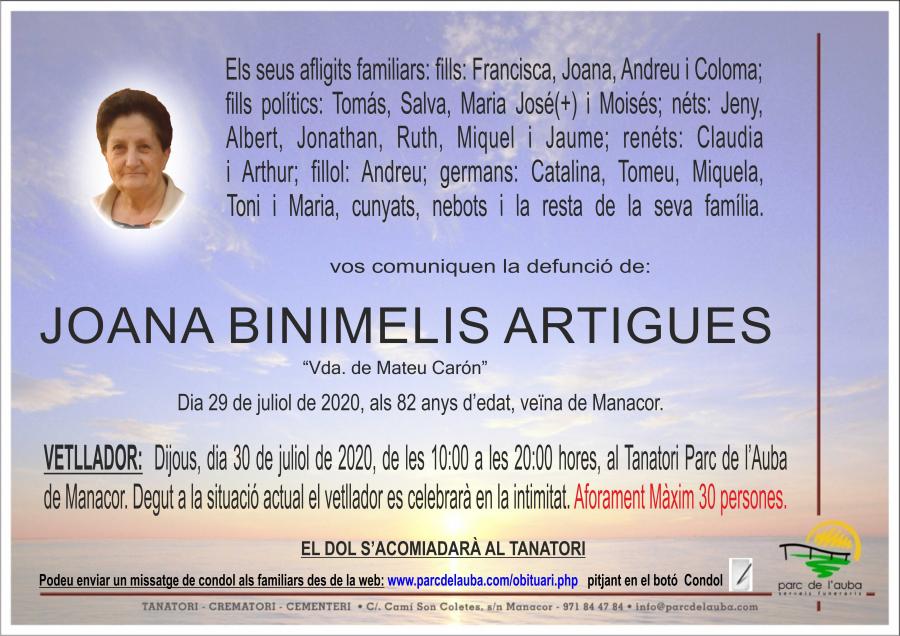 JOANA BINIMELIS ARTIGUES