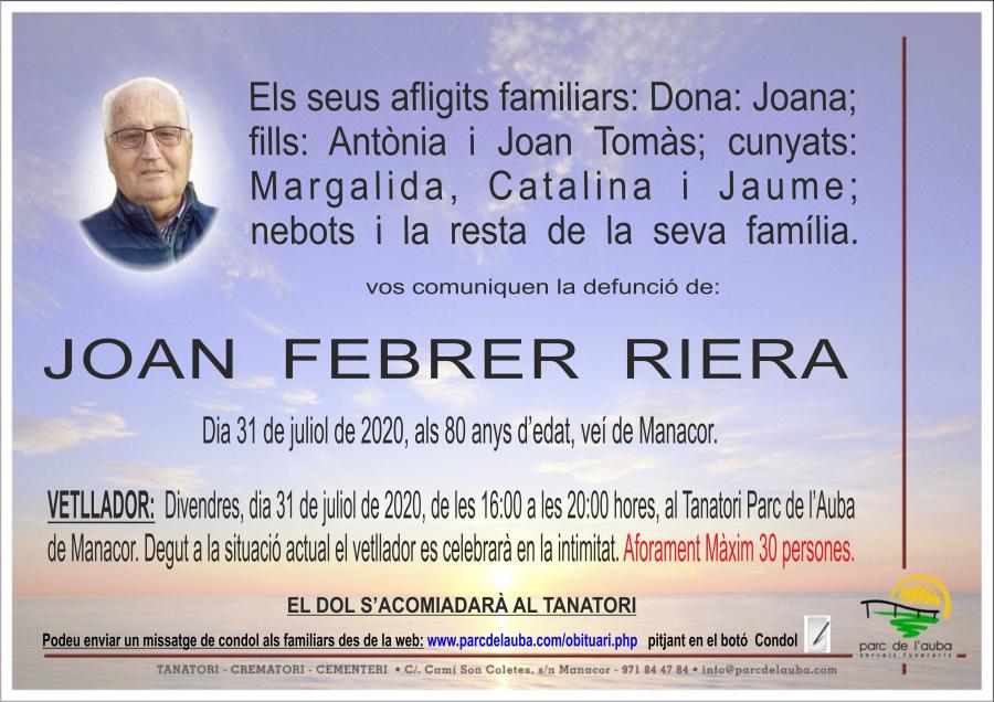 JOAN FEBRER RIERA