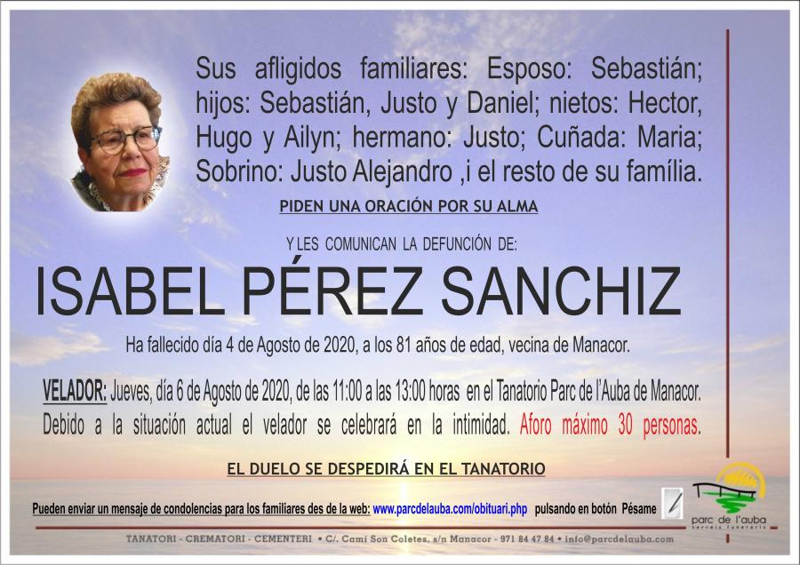 ISABEL PÉREZ SANCHIZ