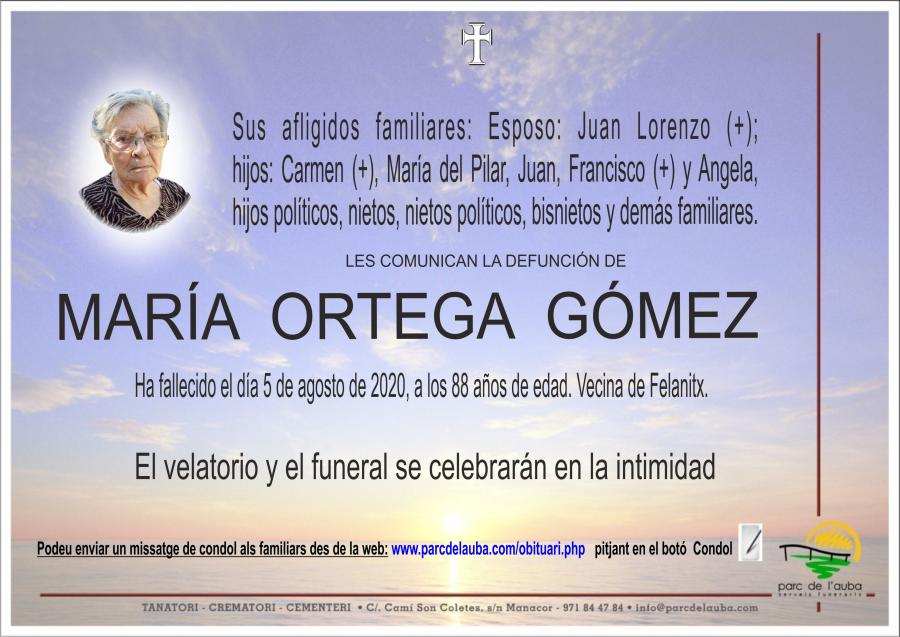 MARIA ORTEGA GOMEZ