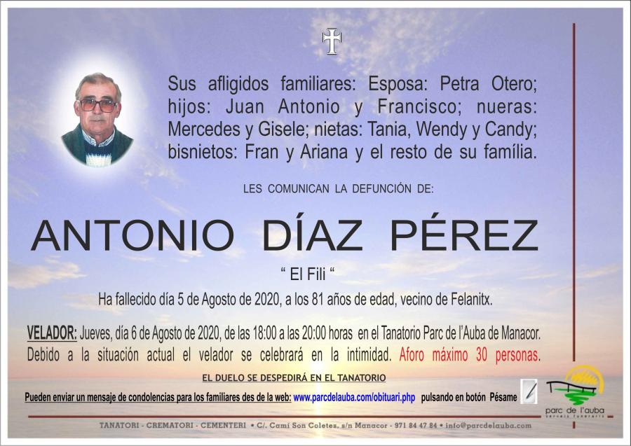 ANTONIO DÍAZ PÉREZ