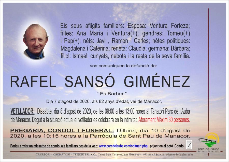 RAFEL SANSÓ GIMÉNEZ