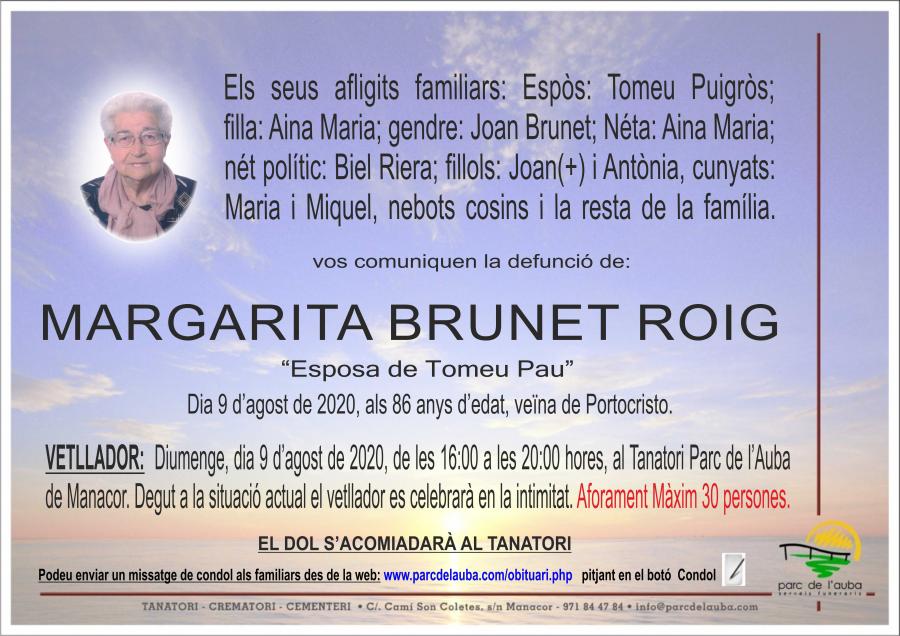MARGARITA BRUNET ROIG