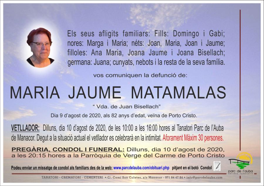 MARIA JAUME MATAMALAS