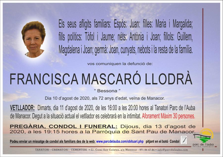 FRANCISCA MASCARÓ LLODRÀ