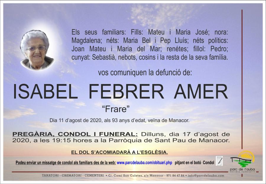 ISABEL FEBRER AMER