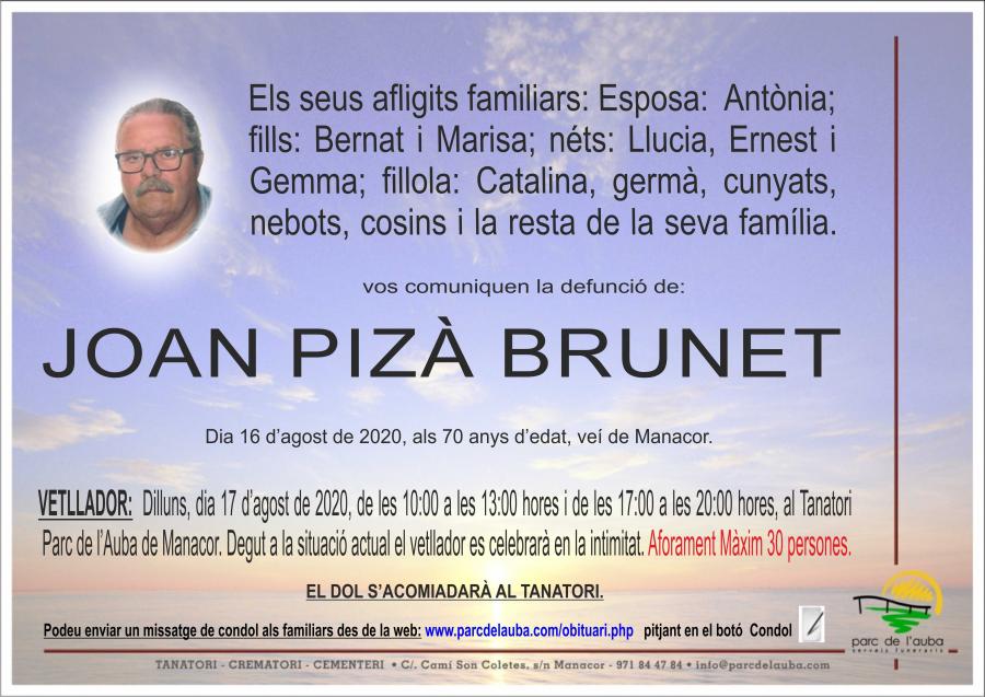 JOAN PIZÀ BRUNET