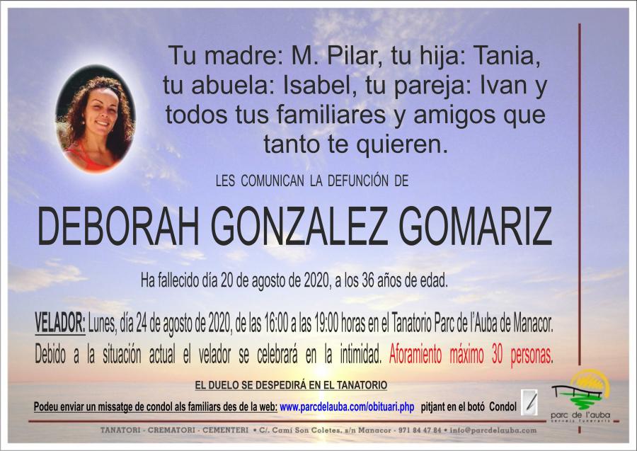 DEBORAH GONZALEZ GOMARIZ