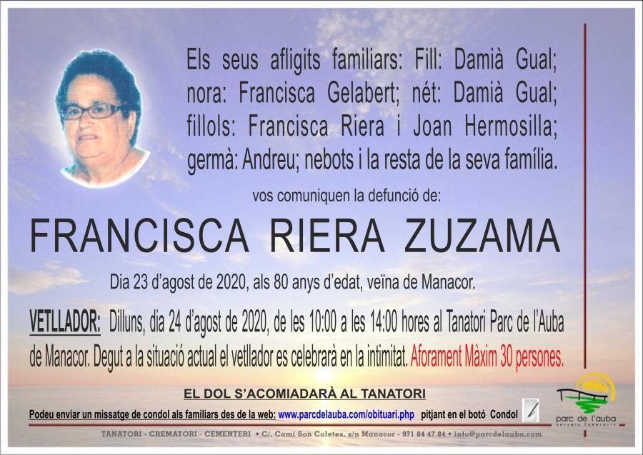 FRANCISCA RIERA ZUZAMA