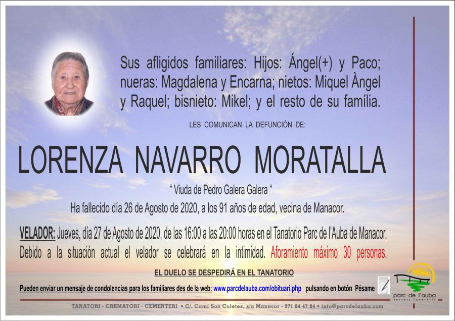 LORENZA NAVARRO MORATALLA