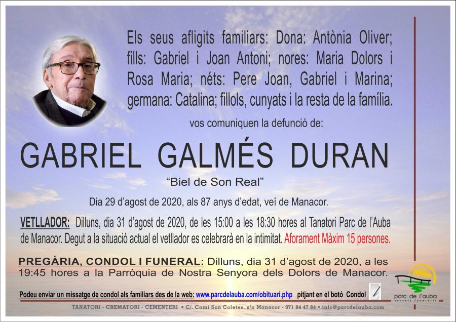 GABRIEL GALMÉS DURAN