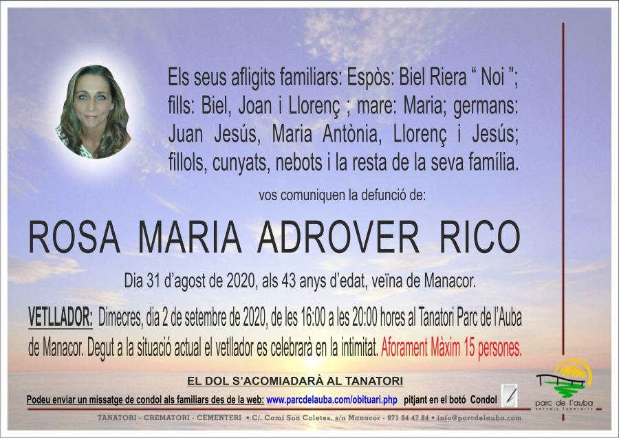ROSA MARIA ADROVER RICO