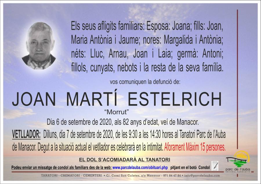 JOAN MARTÍ ESTELRICH
