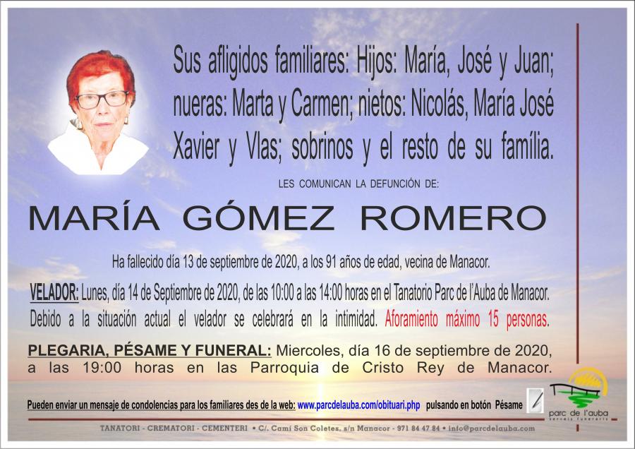 MARÍA GÓMEZ ROMERO