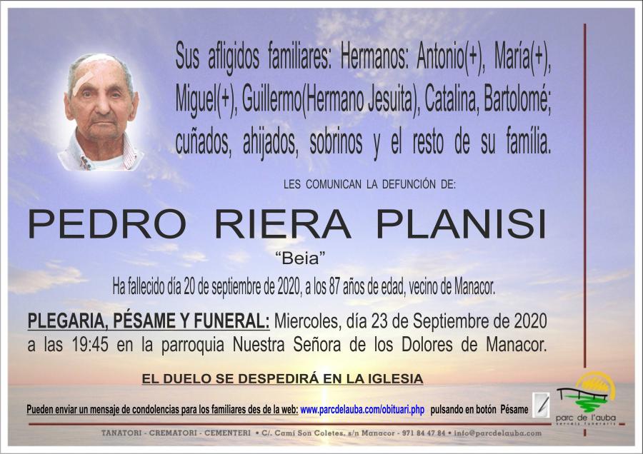 PEDRO RIERA PLANISI