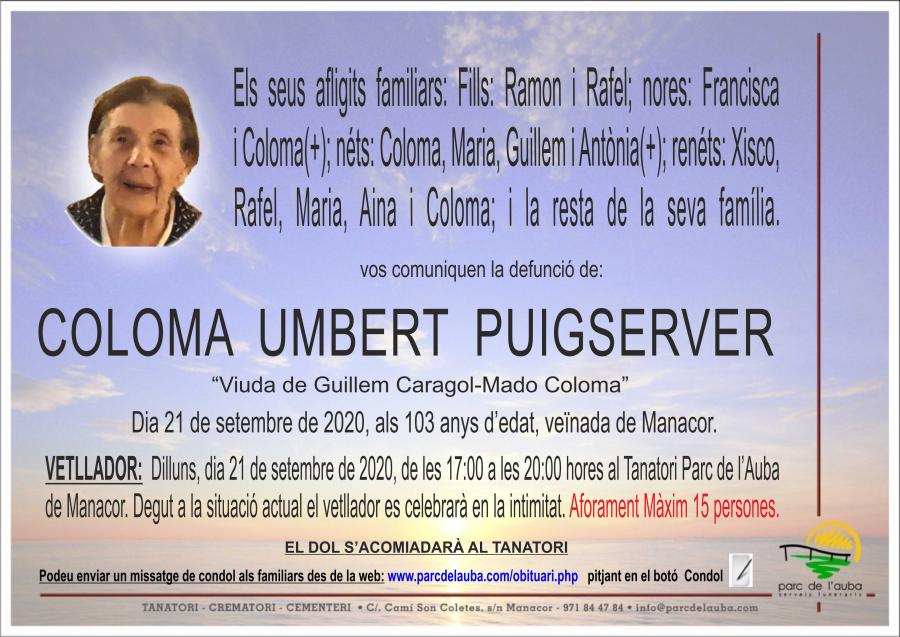 COLOMA UMBERT PUIGSERVER