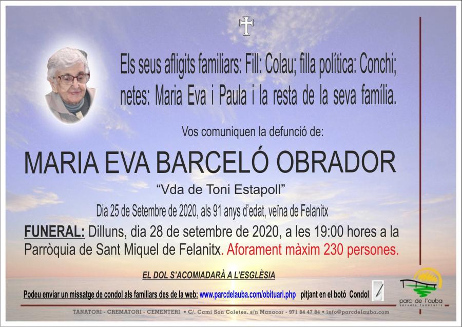 MARIA EVA BARCELÓ OBRADOR