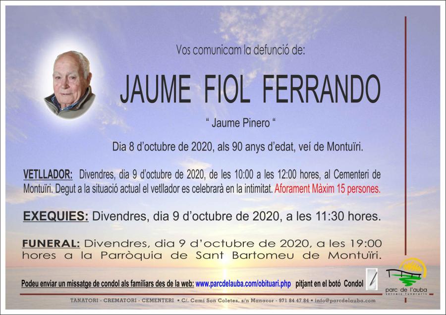 JAUME FIOL FERRANDO