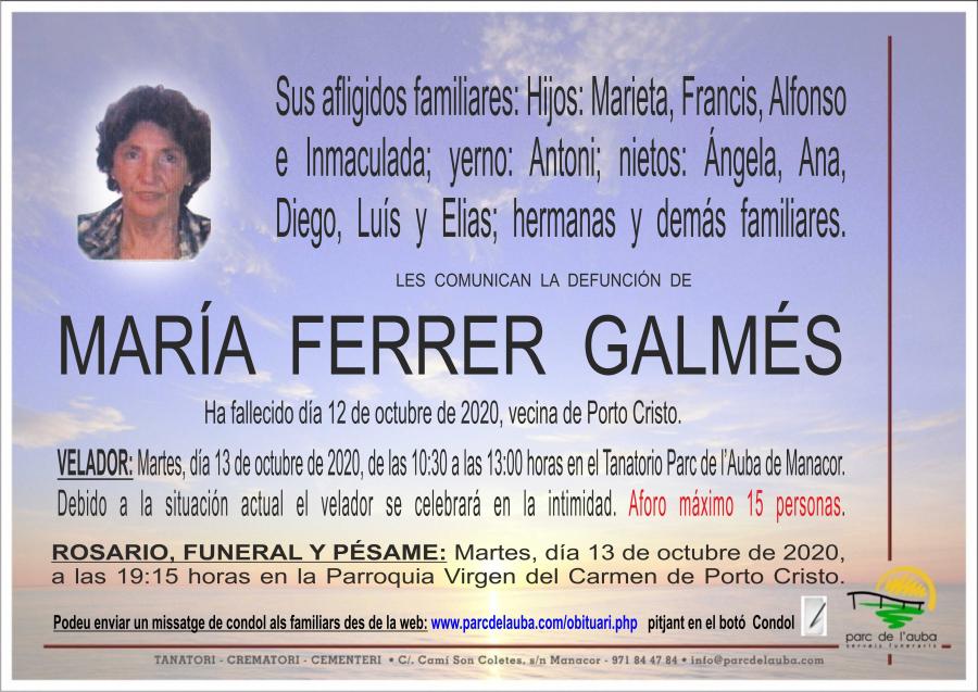 MARÍA FERRER GALMÉS