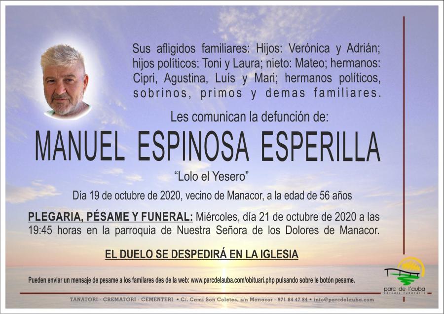 MANUEL ESPINOSA ESPERILLA