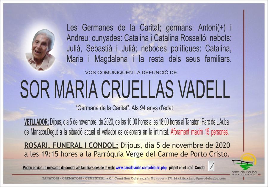 SOR MARIA CRUELLAS VADELL