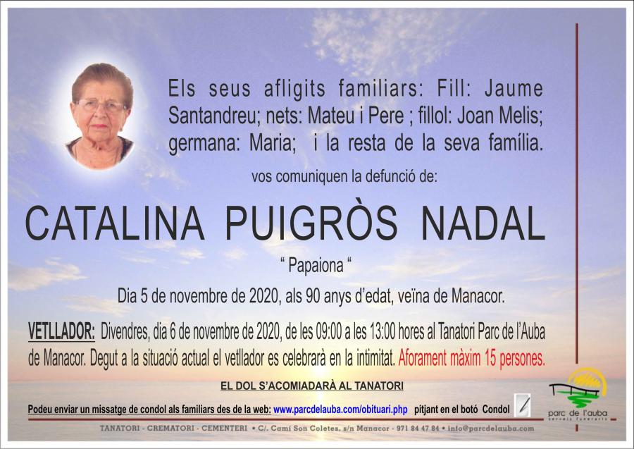 CATALINA  PUIGRÃ'S NADAL