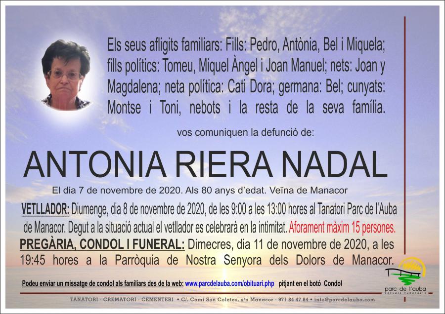 ANTONIA RIERA NADAL