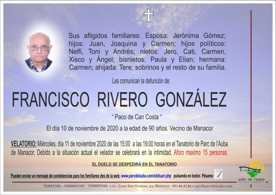 FRANCISCO  RIVERO GONZALEZ