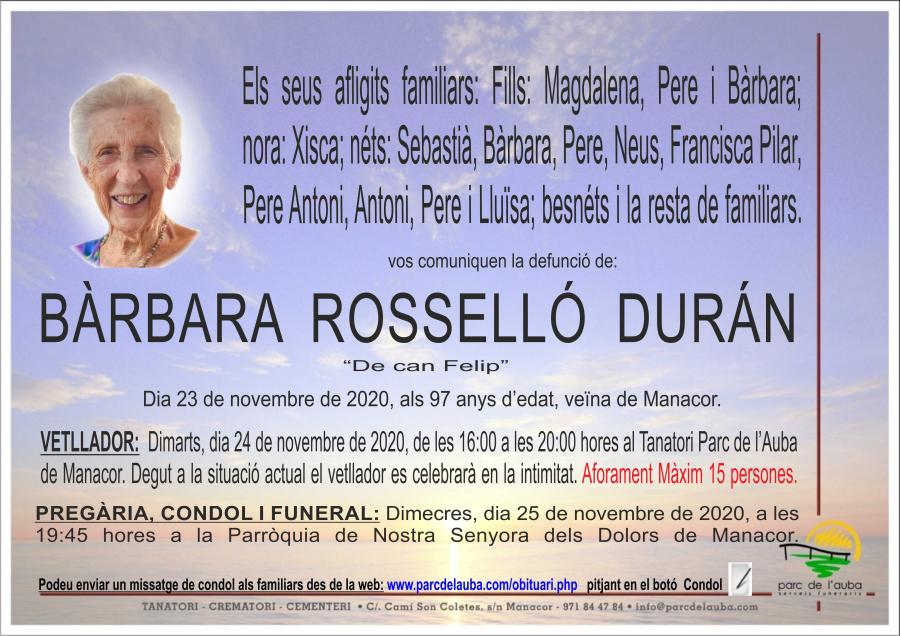 BÀRBARA ROSSELLÓ DURÁN
