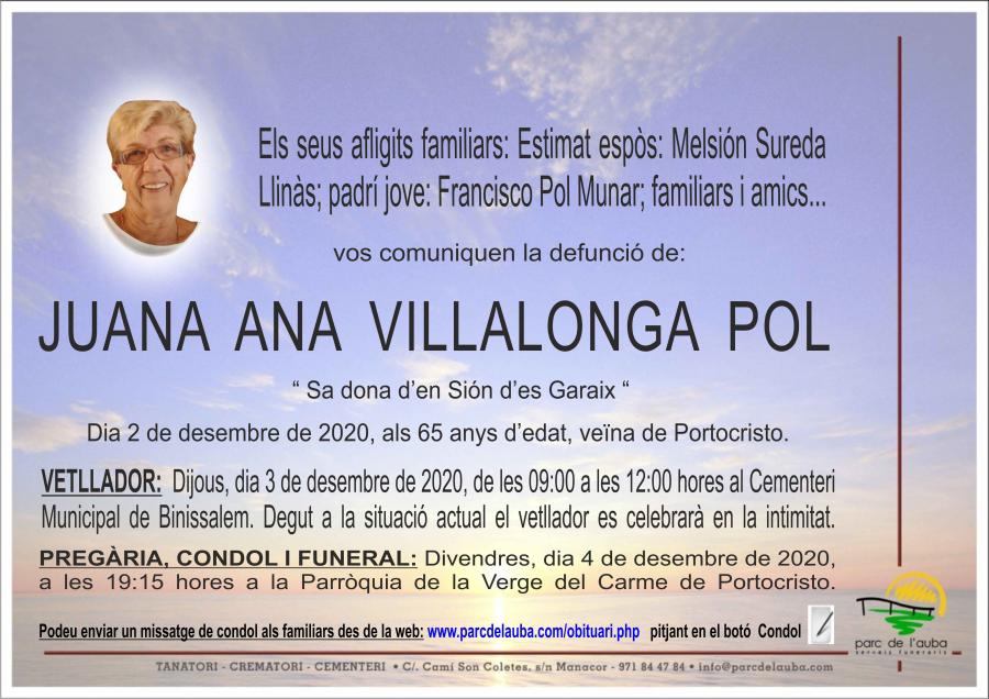 JUANA ANA VILLALONGA POL