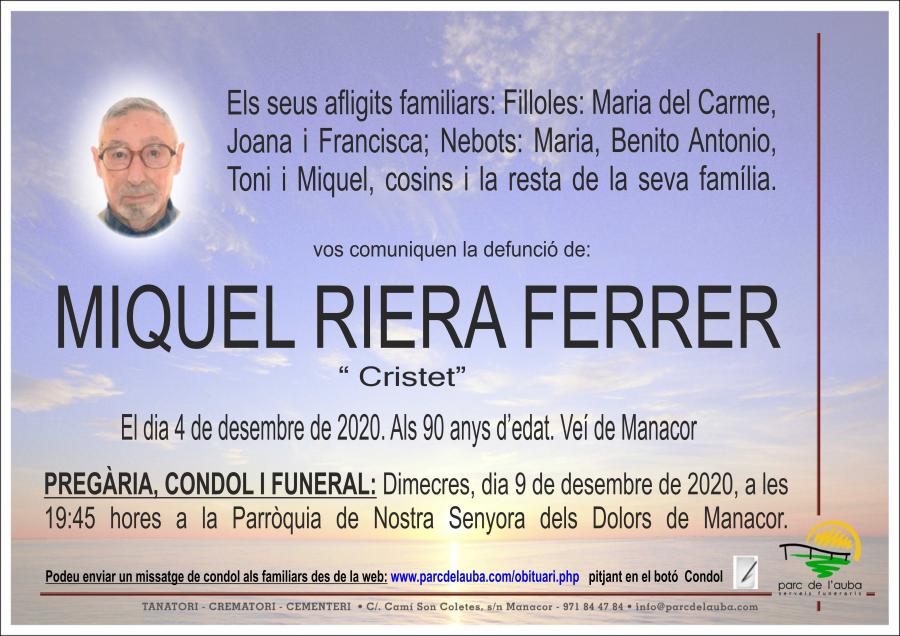 MIQUEL RIERA FERRER