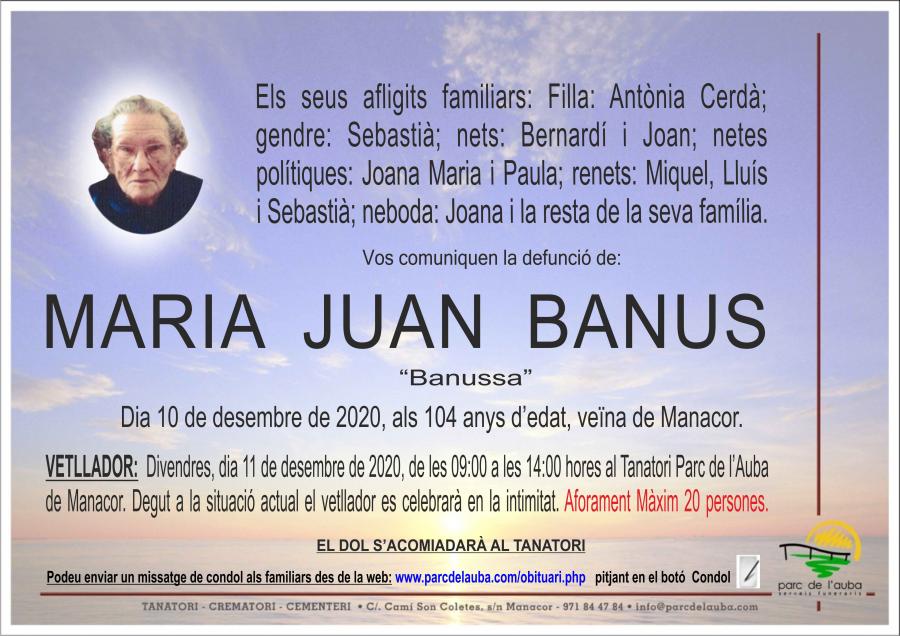 MARIA JUAN BANUS